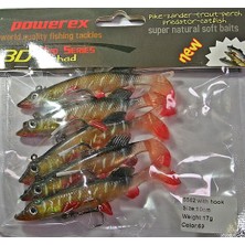 Powerex 3D 5562-69 Turna Modeli Kendinden Zokalı 10CM.17GR Silikon Sahte Yem 5li Paket