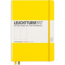 Leuchtturm Not Defteri Noktalı Orta Boy A5 Sert Kapak 249 Sayfa Limon Sarı