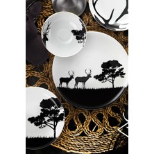 Kütahya Porselen Doğadakiler Serisi 24 Parça 6 Kişilik Yemek Takımı