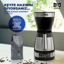 Delonghi ICM16731 Filtre Kahve Makinesi Siyah + Paket Kahve