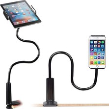 Wlue Flexible Masaüstü Tablet ve Telefon Tutucu 75 cm Siyah