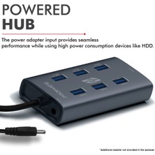 Promate Ezhub-7 Type-C Çoklayıcı Hub 7 adet USB 3.0 Yüksek Hızlı 5Gbps Veri