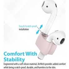 Promate Airhitch AirPods Kulaklık Tutucu Aparat Saat Kayışına Takılabilir Silikon