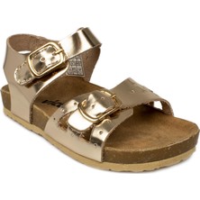 Vicco 905.b20Y.085 Bebe Deri Altın Çocuk Sandalet