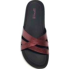 Ceyo 9942-1 Ev Terliği Bordo  Kadın