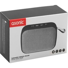 Asonic AS-02 Gümüş Bluetooth 3W TF/USB Destekli Speaker