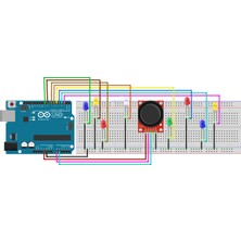 NCT Robotik Arduino Joystick ile LED Kontrolü Projesi