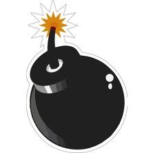Sticker Fabrikası El Bombası Sticker 00223 10 x 15 cm Renkli