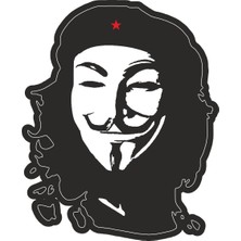 Sticker Fabrikası V For Vendetta Sticker 00207 13 x 10,5 cm Renkli