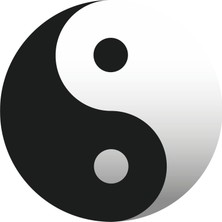 Sticker Fabrikası Ying-Yang Sticker 00227 9 x 9 cm Renkli