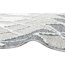 Eko Halı Soho Sh 03 Gri Hav Vermez Etnik Örgü Ince Halı Kilim 130 x 190 cm