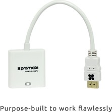 Promate Prolink-H2V HDMI - VGA Dönüştürücü Çevirici Adaptör 1080P Erkek - Dişi