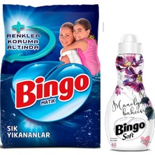 Bingo 9 kg Sık Yıkananlar  + Bingo Soft  Manolya Bahçesi 60 Yıkama