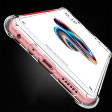 Case 4U Xiaomi Redmi Note 6 Pro Kılıf Darbe Emici Silikon Arka Kapak + Cam Ekran Koruyucu Şeffaf