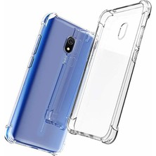 Case 4U Xiaomi Redmi 8A Kılıf Darbe Emici Silikon Arka Kapak + Cam Ekran Koruyucu Şeffaf