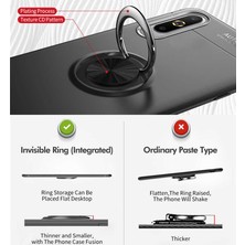 Case 4U Xiaomi Mİ A3 Kılıf Autofocus Shockprof Ravel Yüzüklü Standlı Slikon Kapak + Cam Ekran Koruyucu Kırmızı