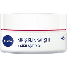 NIVEA +  Krem Yaş 45+ (50ml);Yaşa Özel Yüz Bakım Kremi;Kayısı Çekirdeği ve Shea Yağı ile Yoğun Cilt Bakım;UV filtresi ile Güneş Koruması