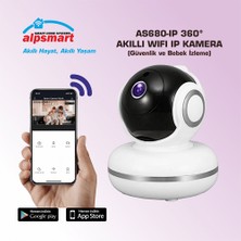 AS680-IP Fhd 1080P 2mp Wifi Kablosuz Ip Bebek Güvenlik Kamera