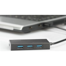 Digitus DA-70240 USB 3.0 4 Port USB Çoklayıcı Mat Siyah