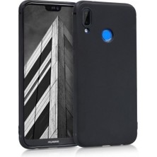 Case 4U Huawei P20 Lite Kılıf Klasik Mat Renkli Yumuşak Premier Silikon Siyah