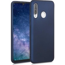 Case 4U Huawei P30 Lite Kılıf Klasik Mat Renkli Yumuşak Premier Silikon Lacivert