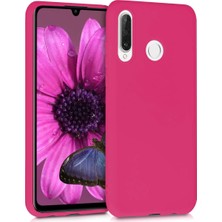 Case 4U Huawei P30 Lite Kılıf Klasik Mat Renkli Yumuşak Premier Silikon Koyu Mor