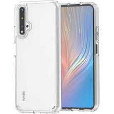 Case Street Huawei Honor 20 Kılıf Coss Şeffaf Sert Kapak + Nano Glass Şeffaf