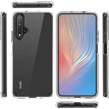 Case Street Huawei Honor 20 Kılıf Coss Şeffaf Sert Kapak + Nano Glass Şeffaf