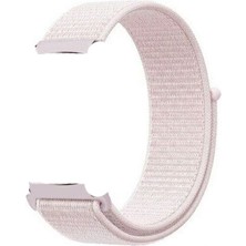 Case Street Samsung Galaxy Gear S3 46 mm Kordon Kumaş Cırtcırt Kordon Velcro Pembe