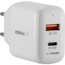 MF Product Jettpower 0357 Duvar Şarjı 18w Pd+Usb Beyaz