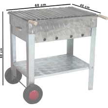 Metehan MTH-121 Lama Izgaralı Mangal 2 Tekerlekli