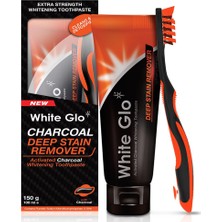 White Glo Aktif Kömürlü Diş Macunu + Diş Fırçası 2'li