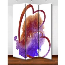 DEKOBUL Kelebek 3 Kanat Tekerlekli Kanvas Paravan