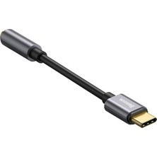 Baseus CATL54-OG L54 Type-C Aux kulaklık Adaptörü 3.5 Jack Ses Kablosu Gri