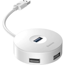 Baseus Round Box Serisi 1 USB 3.0 3 USB 2.0 Çıkışlı Yüksek Hızlı Hub Adaptör CAHUB-F02