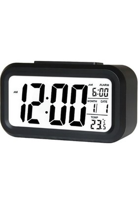 Schulzz Akıllı Işık Sensörlü Termometreli Alarmlı Masa Saat