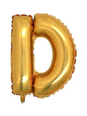 Whi̇te Süs Folyo Balon Harf D Altın 16" 40 cm Pk:1