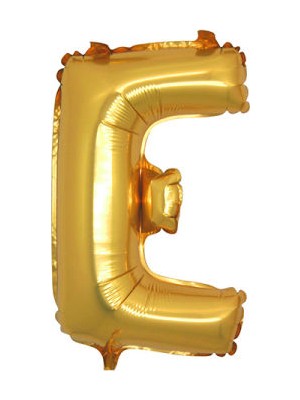 Whi̇te Süs Folyo Balon Harf E Altın 16" 40 cm Pk:1