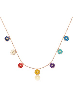 Gumush ​gümüş Renkli Papatyalar Kolye