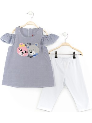 Denokids Pretty Bears Kız Çocuk Tunik Tayt Takım