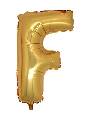 Whi̇te Süs Folyo Balon Harf F Altın 16" 40 cm Pk:1