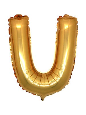 Whi̇te Süs Folyo Balon Harf U Altın 16" 40 cm Pk:1