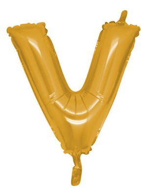 Whi̇te Süs Folyo Balon Harf V Altın 16" 40 cm Pk:1