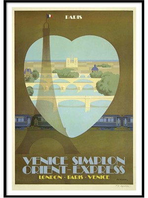Beril Yamaç Design Studio Orient Express Vintage Reprodüksiyon Poster