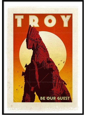 Beril Yamaç Design Studio Troy Truva Vintage Reprodüksiyon Poster