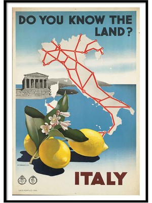 Beril Yamaç Design Studio Italy Vintage Reprodüksiyon Poster