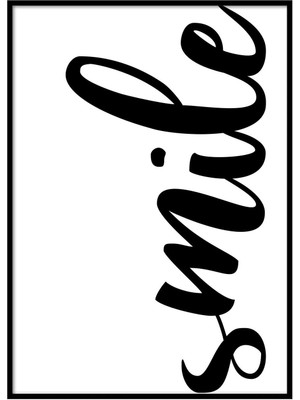 Beril Yamaç Design Studio Smile Gülümse Motivasyon Poster