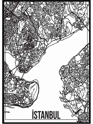 Beril Yamaç Design Studio İstanbul Haritası Poster