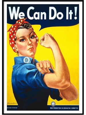 Beril Yamaç Design Studio We Can Do It Vintage Reprodüksiyon Poster