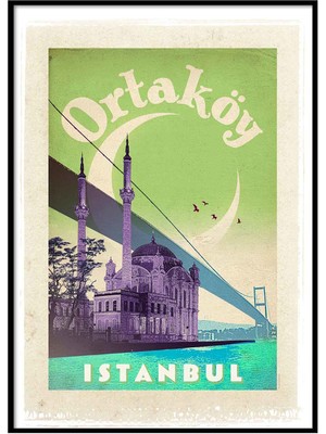 Beril Yamaç Design Studio Ortaköy Vintage Reprodüksiyon Poster
